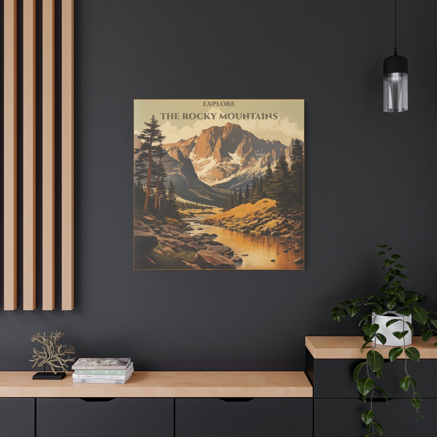 "Explore The Rocky Mountains Canvas - Matte Stretched Wall Art" Matte Canvas, Stretched, 1.25"
