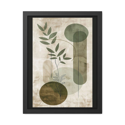 Modern Botanical Framed Poster | Minimalist Nature Wall Art Print, Contemporary Green Décor & Gift for Plant Lovers