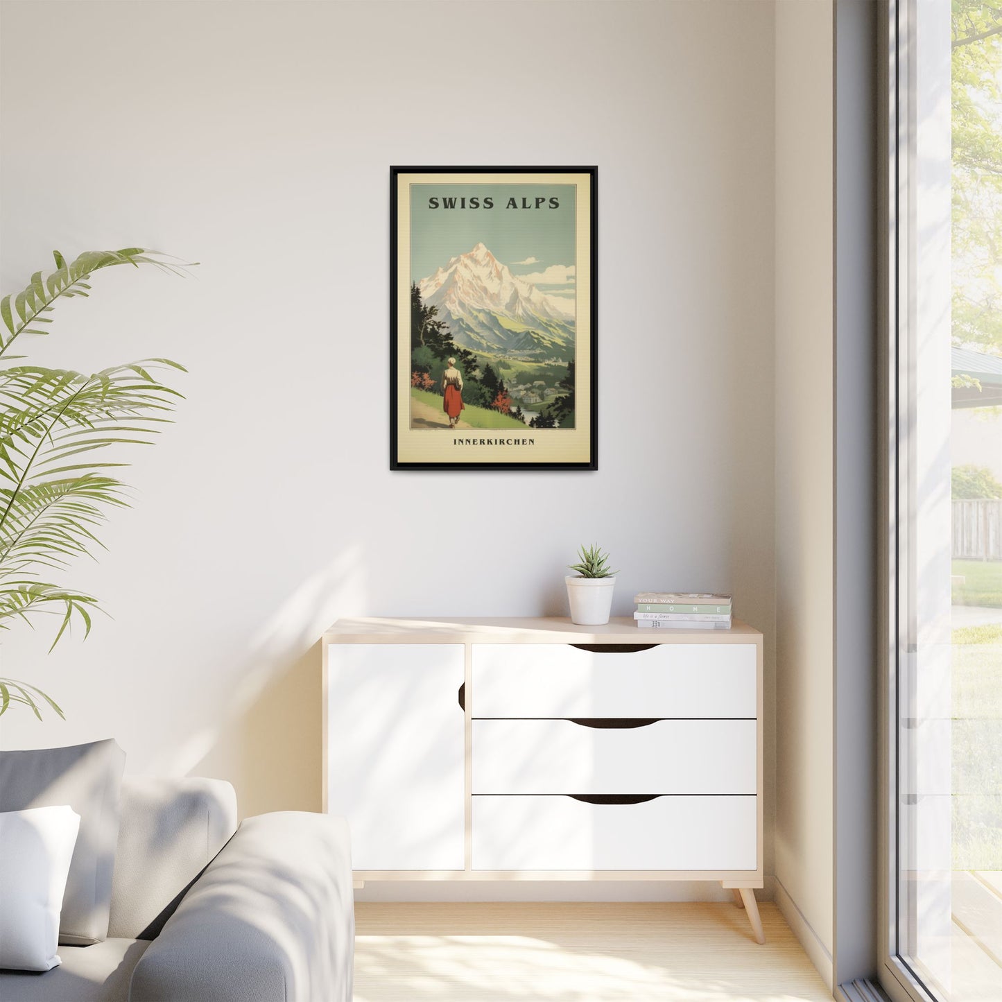 Swiss Alps Vintage Travel Poster | Fine Art Print