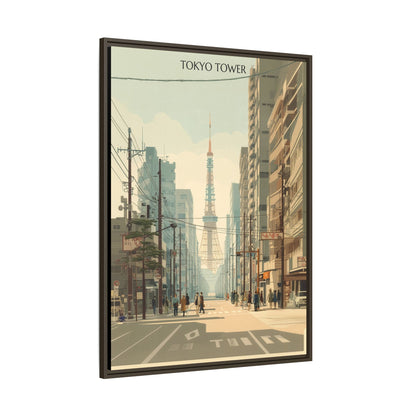 Tokyo Tower Vintage Travel Poster | Museum-Quality Fine Art Print