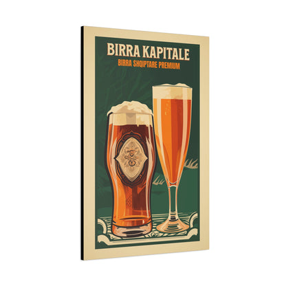 "Vintage Birra Kapitale Poster - Birra Kapitale Premium Frameless Stretched Matte Canvas" Matte Canvas, Stretched, 1.25"