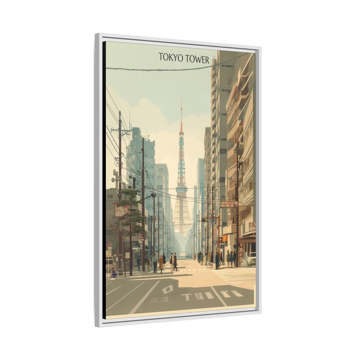 Tokyo Tower Vintage Travel Poster | Museum-Quality Fine Art Print
