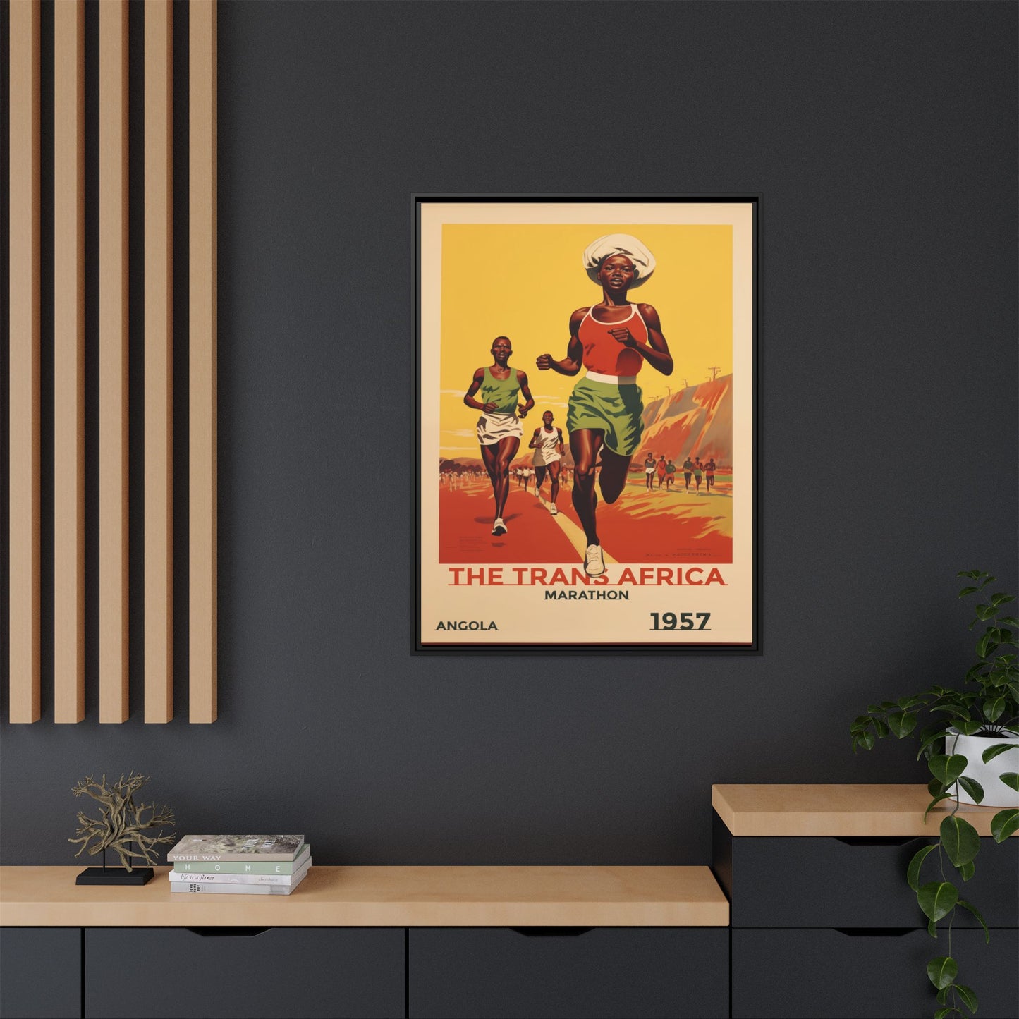 Trans-Africa Marathon 1957 Vintage Poster | Fine Art Print