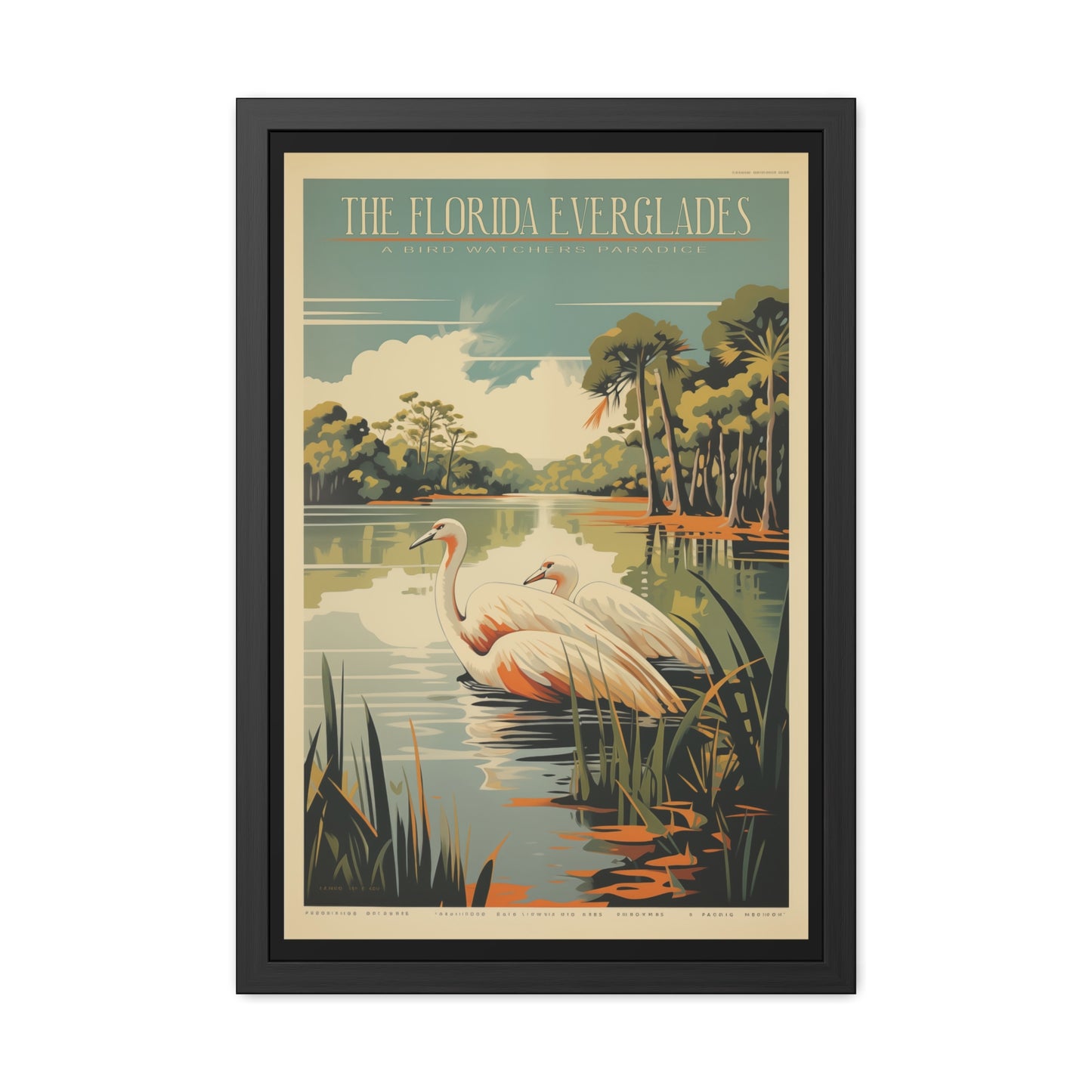 "The Florida Everglades - Bird Watcher’s Paradise Framed Poster"