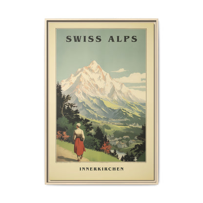Swiss Alps Vintage Travel Poster | Fine Art Print