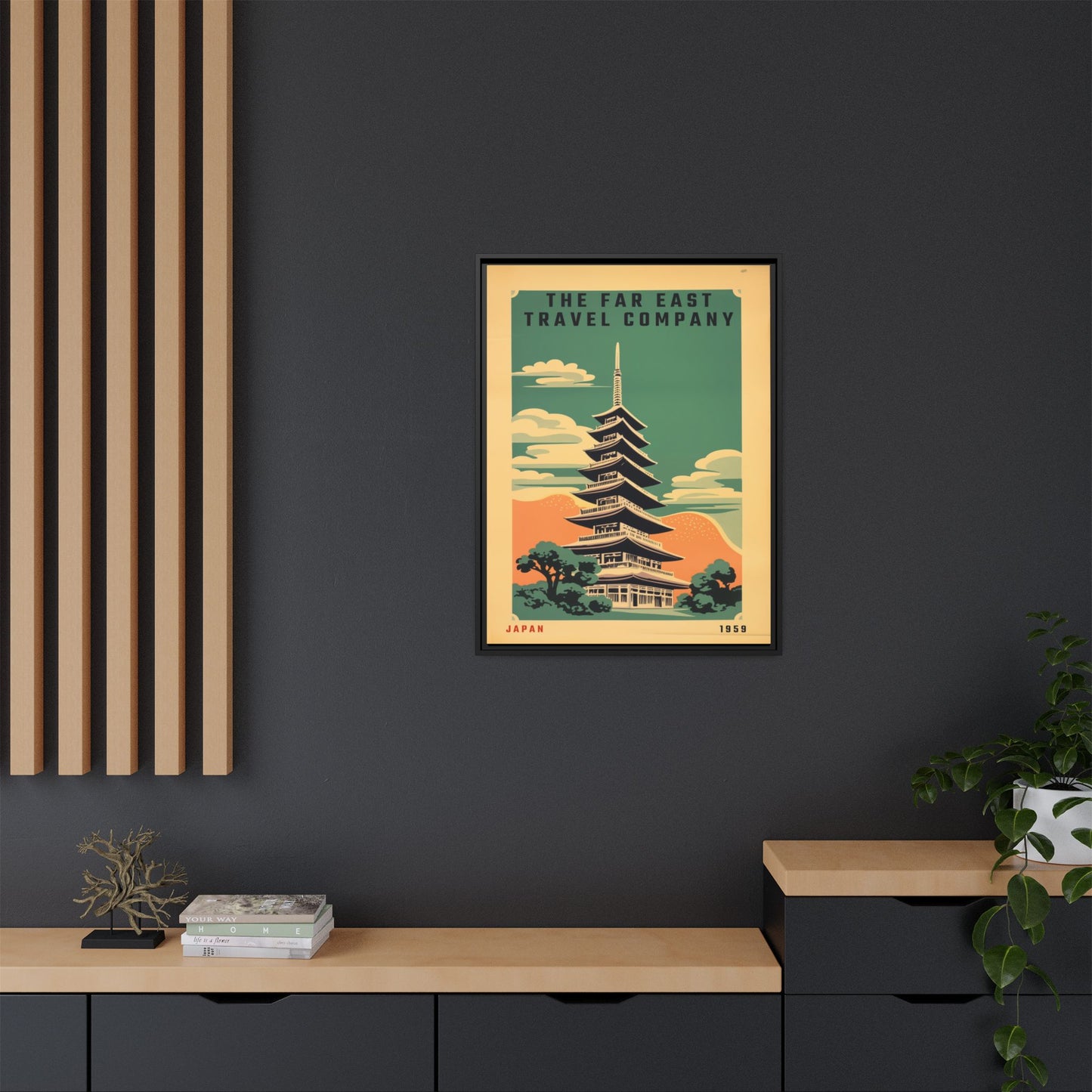 Japan Pagoda Vintage Poster | Museum-Quality Fine Art Print