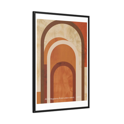 Abstract Arch Framed Canvas Wall Art — Mid-Century Modern Minimalist Decor | Vintageanna