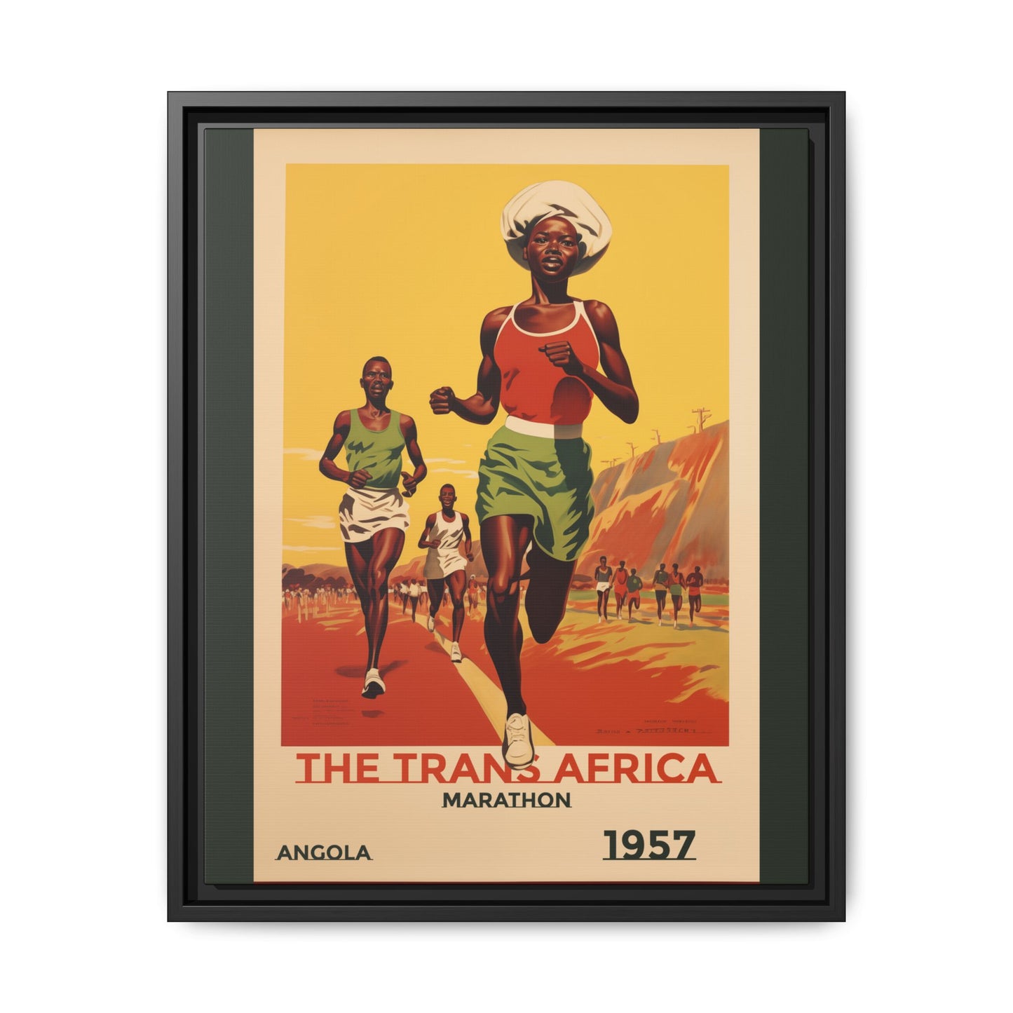 Trans-Africa Marathon 1957 Vintage Poster | Fine Art Print