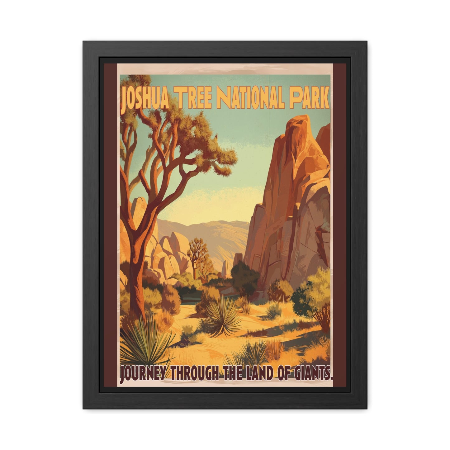 Joshua Tree National Park Framed Poster — Vintage Travel Wall Art_M