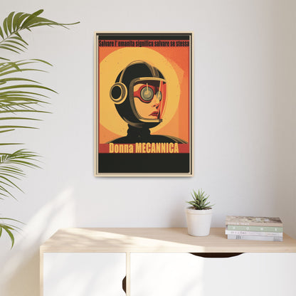 Donna Meccanica Retro Sci-Fi Vintage Poster | Museum-Quality Fine Art Print