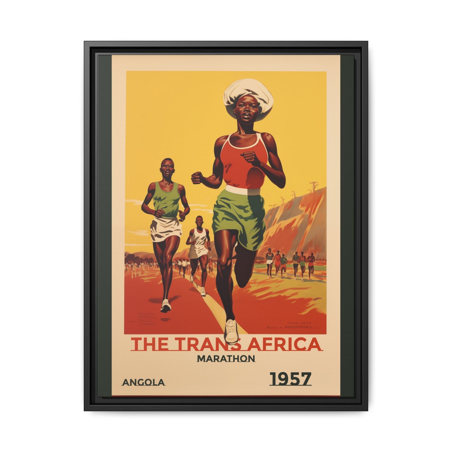 Trans-Africa Marathon 1957 Vintage Poster | Fine Art Print