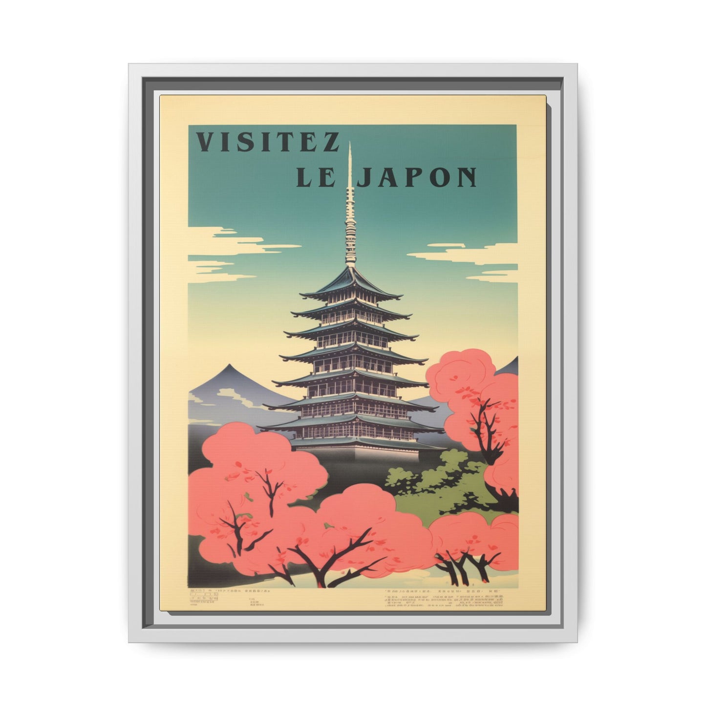 Visitez le Japon Japanese Travel Vintage Poster | Museum-Quality Fine Art Print