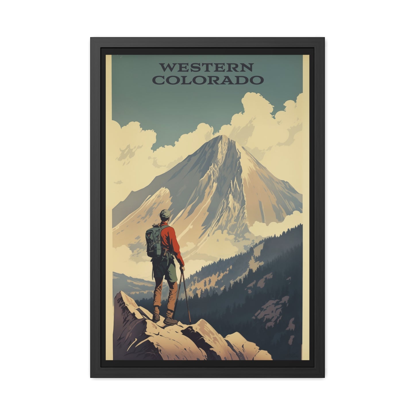Vintage Colorado Travel Poster - Western Colorado Mountain Exploration Art Framed Posters