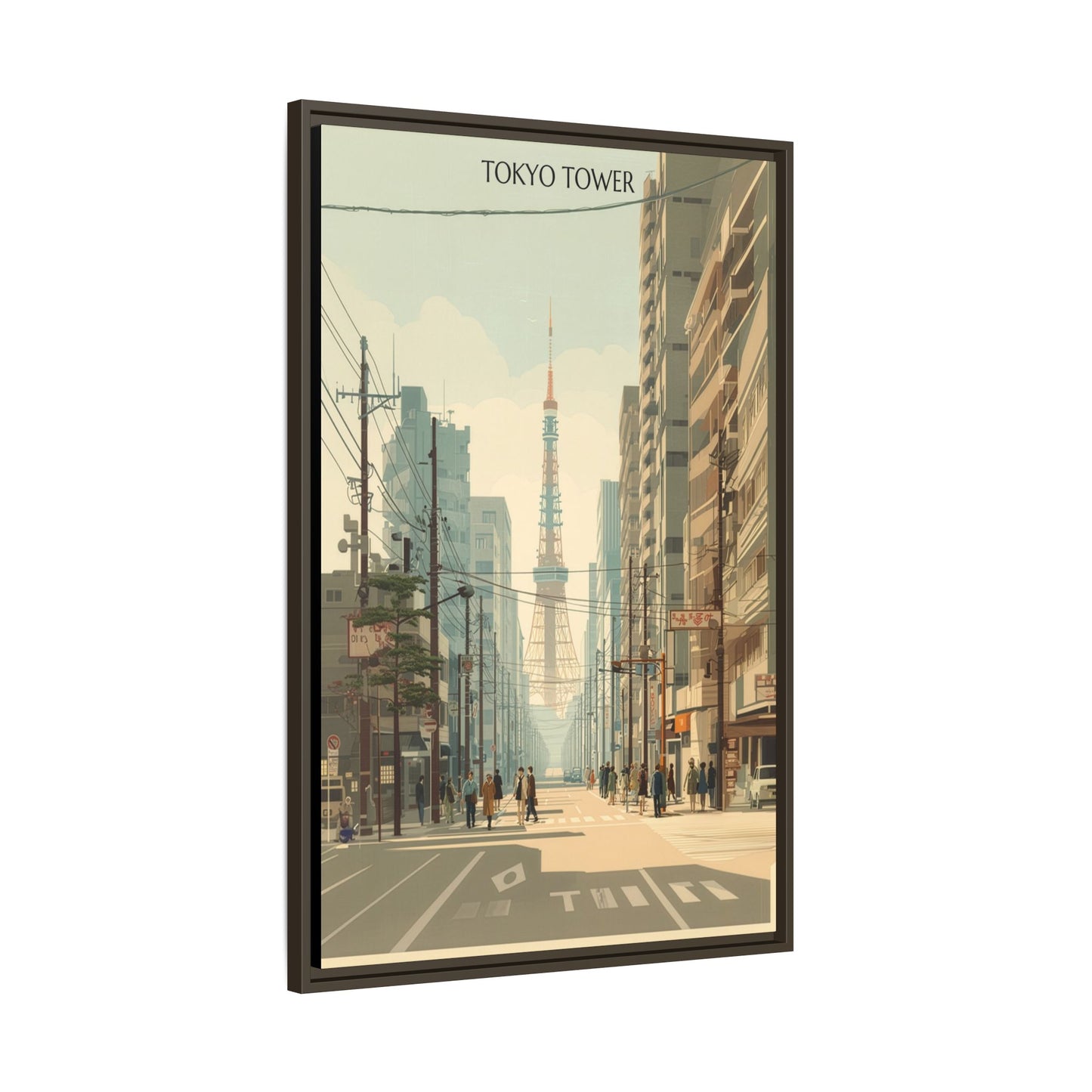Tokyo Tower Vintage Travel Poster | Museum-Quality Fine Art Print