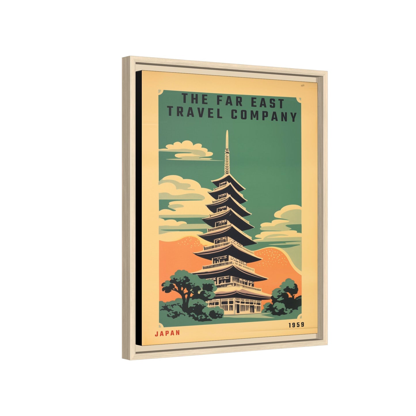 Japan Pagoda Vintage Poster | Museum-Quality Fine Art Print