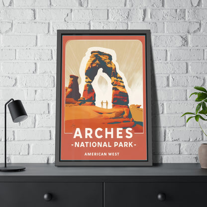 Arches National Park Framed Poster — Vintage American West Travel Art
