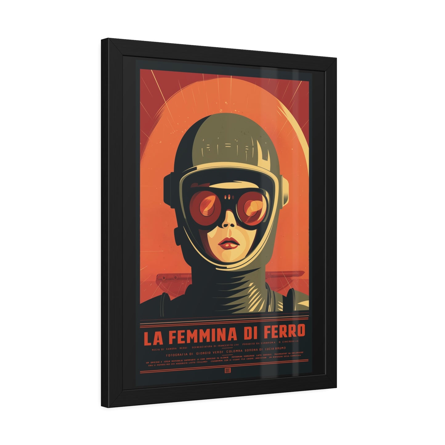 Framed Poster — La Femmina di Ferro Retro Sci‑Fi Art Print