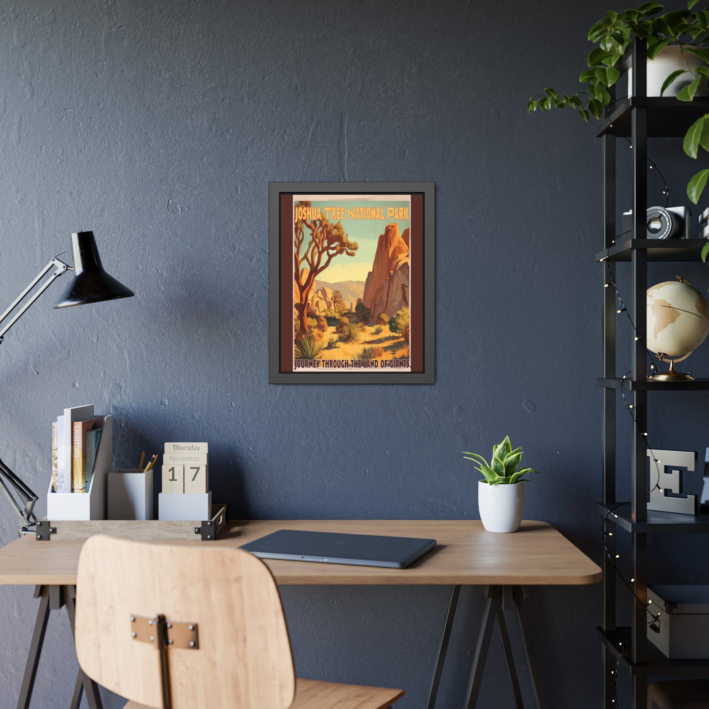 Framed Poster — Joshua Tree National Park Vintage Travel Print