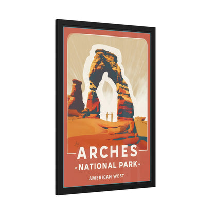 Arches National Park Framed Poster — Vintage American West Travel Art