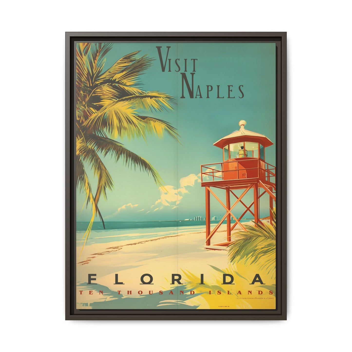 Naples Florida Vintage Beach Poster | Museum-Quality Fine Art Print