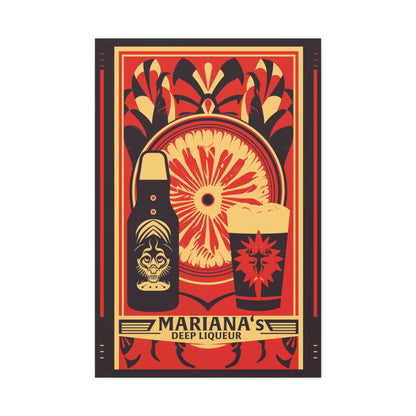 "Mariana’s Deep Liqueur Artistic Matte Canvas" Matte Canvas, Stretched, 1.25"