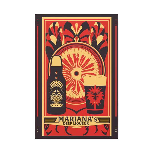"Mariana’s Deep Liqueur Artistic Matte Canvas" Matte Canvas, Stretched, 1.25"