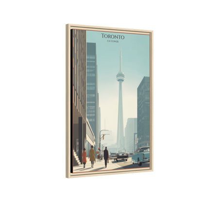 Toronto CN Tower Vintage Travel Poster | Museum-Quality Fine Art Print