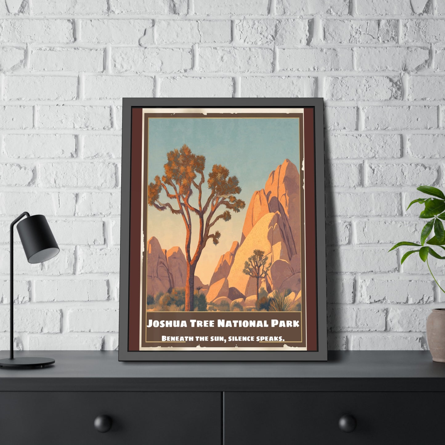 Framed Poster — Joshua Tree National Park Vintage Travel Art