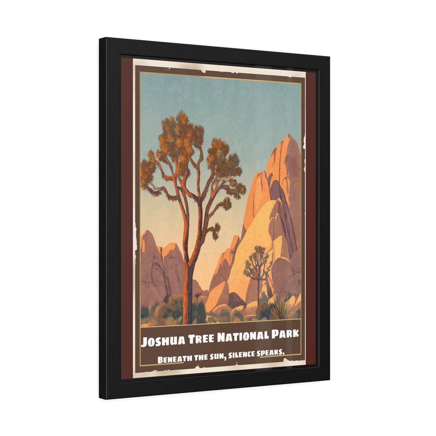 Framed Poster — Joshua Tree National Park Vintage Travel Art