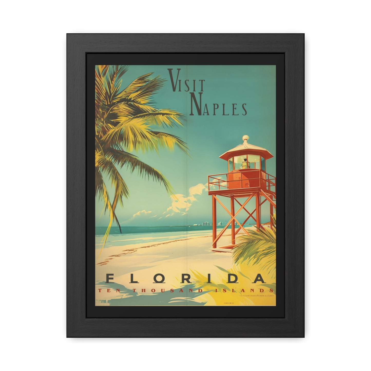 "Visit Naples - Ten Thousand Islands Vintage Florida Framed Poster" Visit Naples Florida, Framed Posters