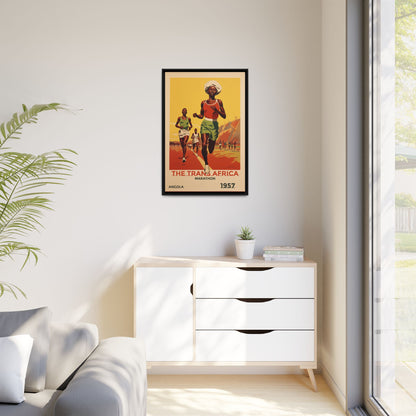 Trans-Africa Marathon 1957 Vintage Poster | Fine Art Print