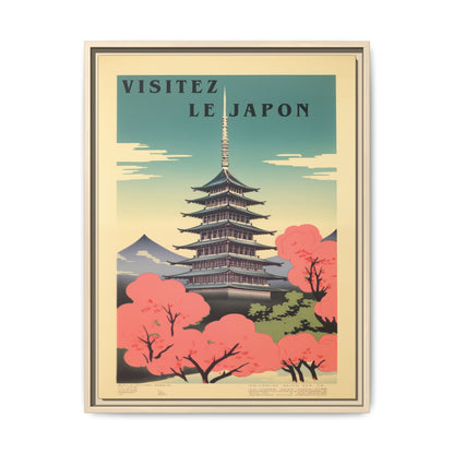 Visitez le Japon Japanese Travel Vintage Poster | Museum-Quality Fine Art Print