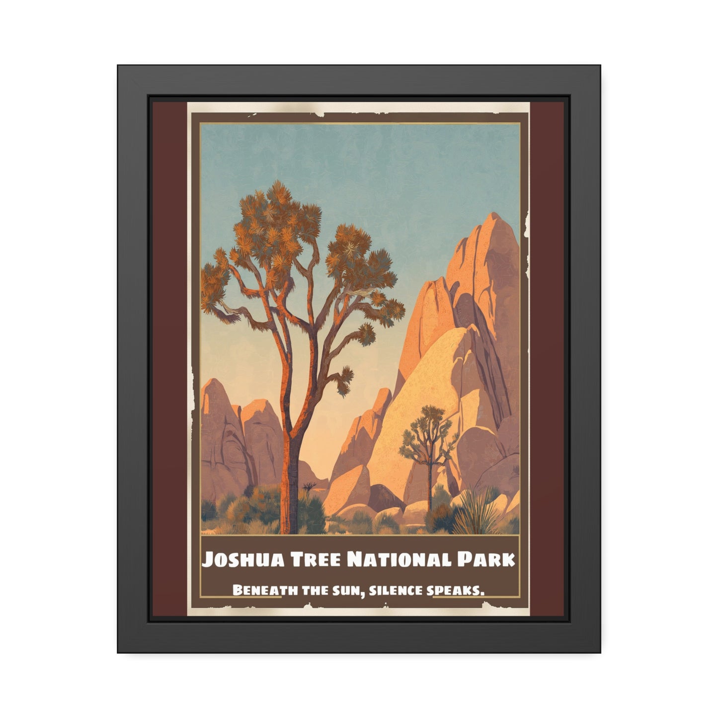 Framed Poster — Joshua Tree National Park Vintage Travel Art