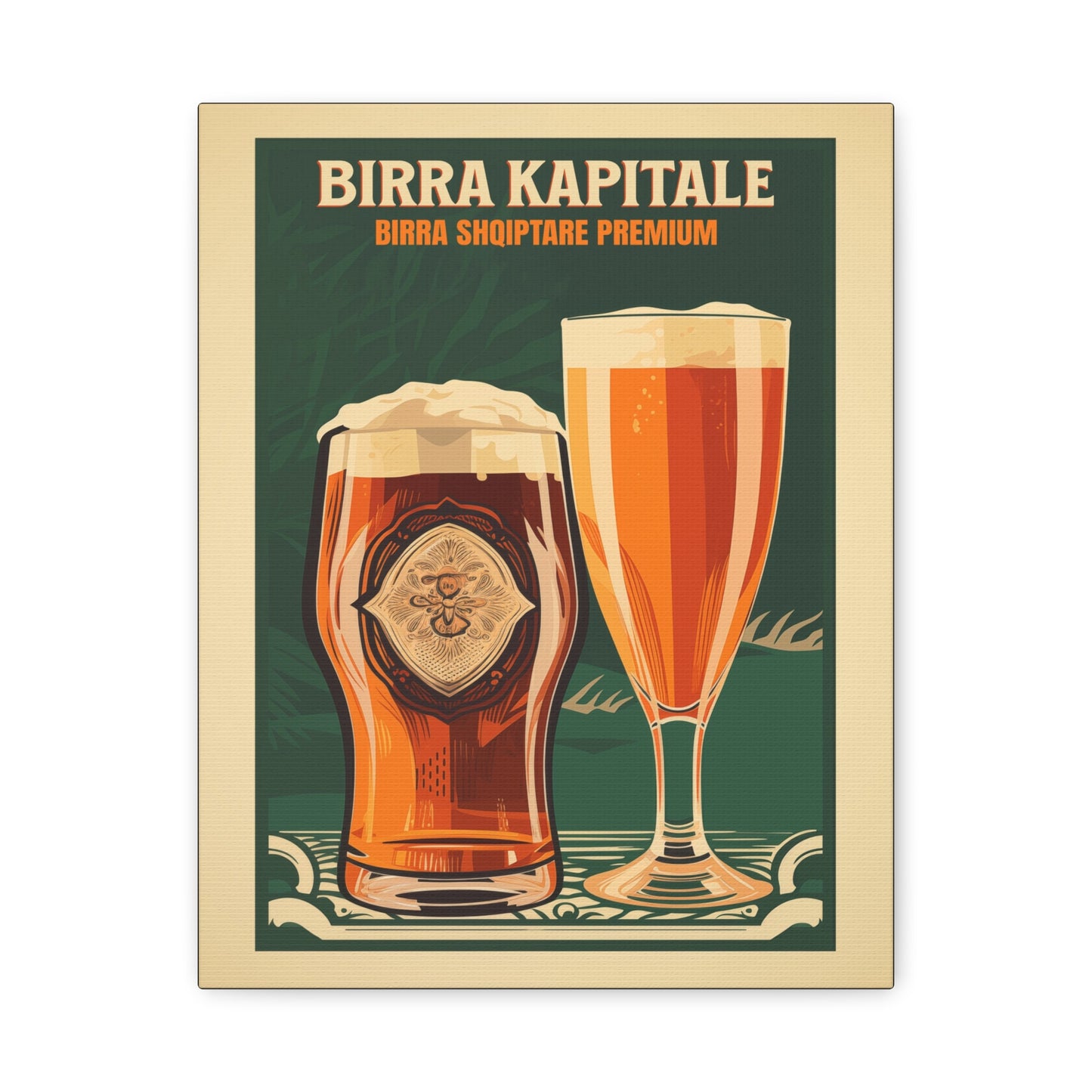 "Vintage Birra Kapitale Poster - Birra Kapitale Premium Frameless Stretched Matte Canvas" Matte Canvas, Stretched, 1.25"