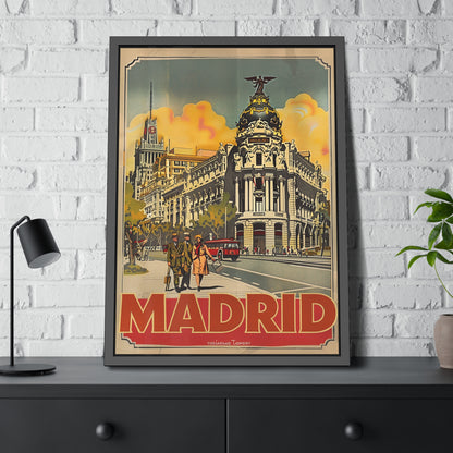 Madrid Vintage Travel Poster — Framed Paper Poster