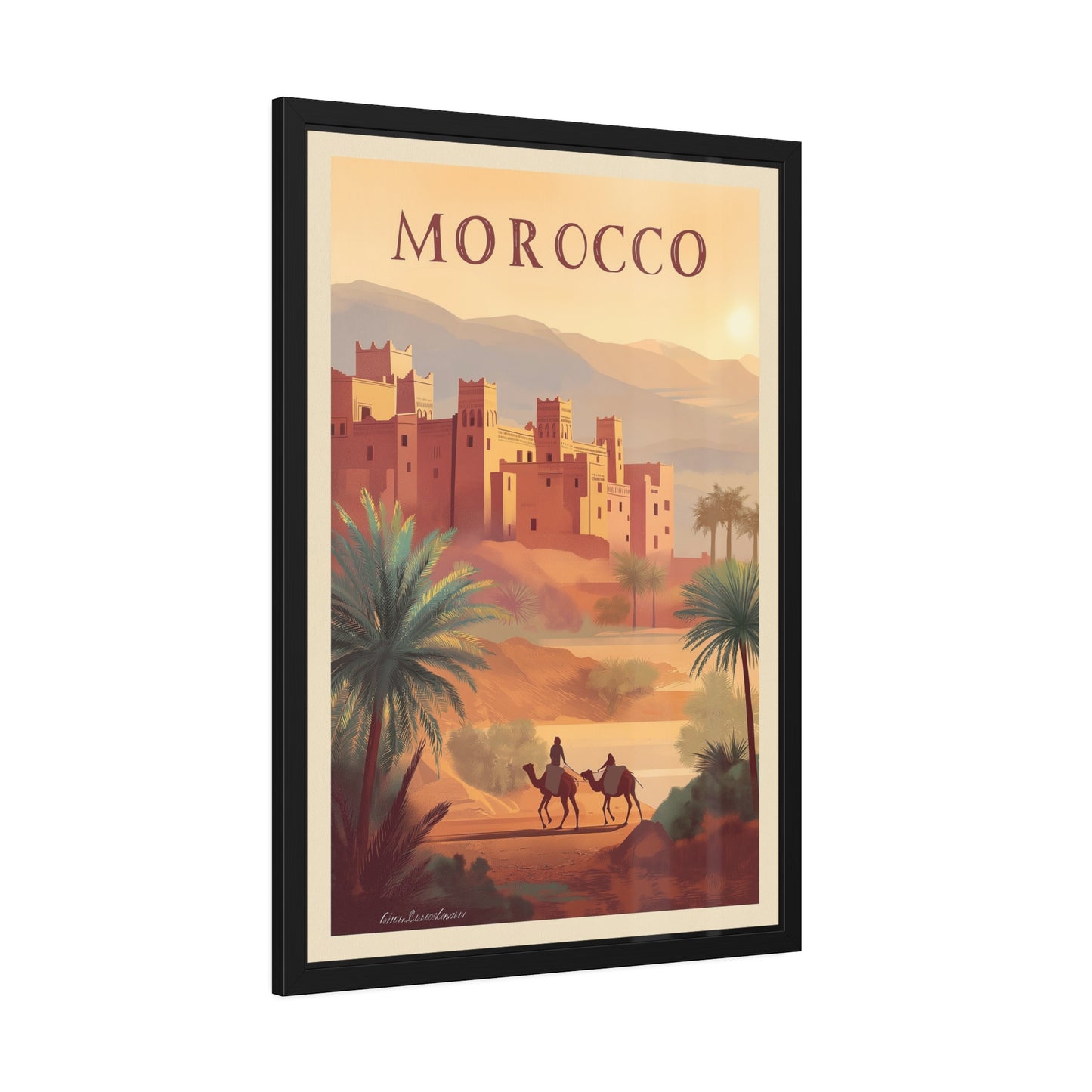 Morocco Vintage Travel Poster Framed Print