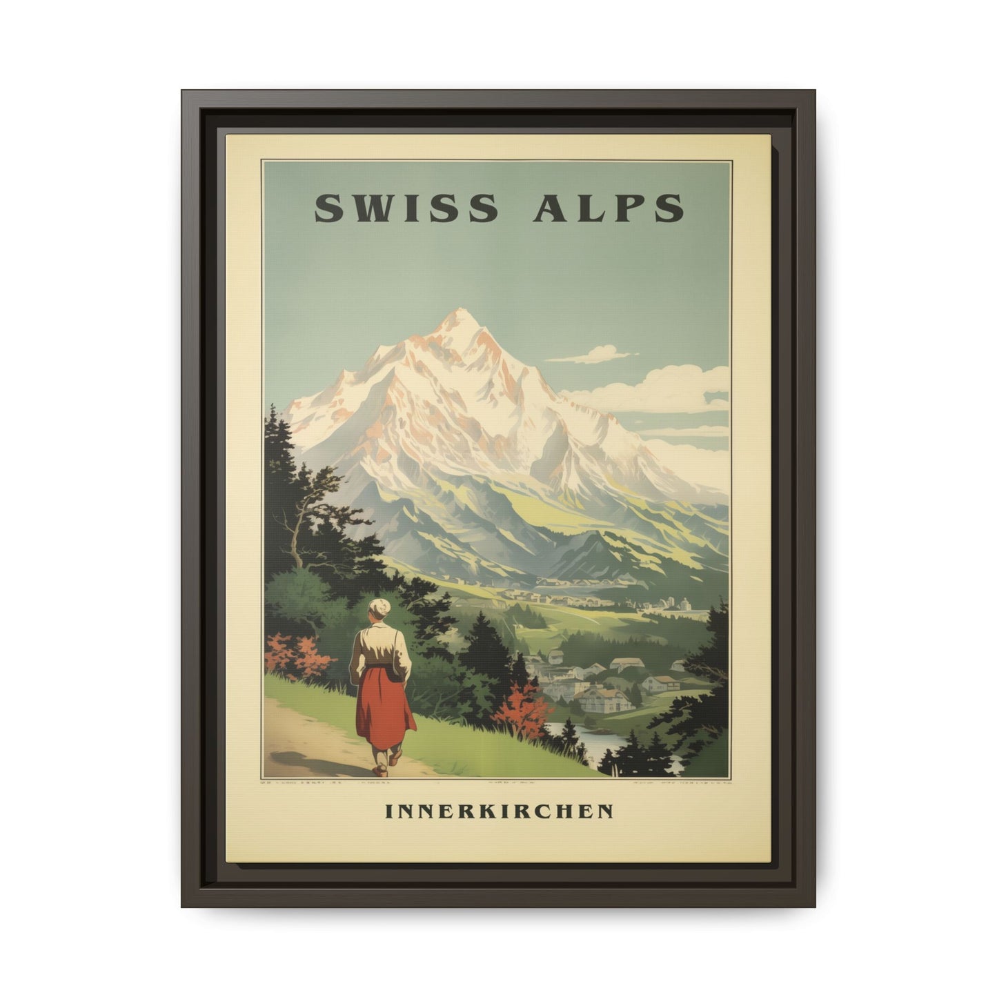Swiss Alps Vintage Travel Poster | Fine Art Print