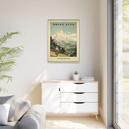 Swiss Alps Vintage Travel Poster | Fine Art Print