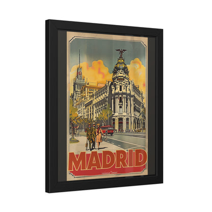 Madrid Vintage Travel Poster — Framed Paper Poster