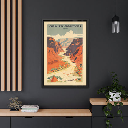 Vintage Grand Canyon Poster - Scenic Canyon River Tour Retro Travel Art Framed Posters