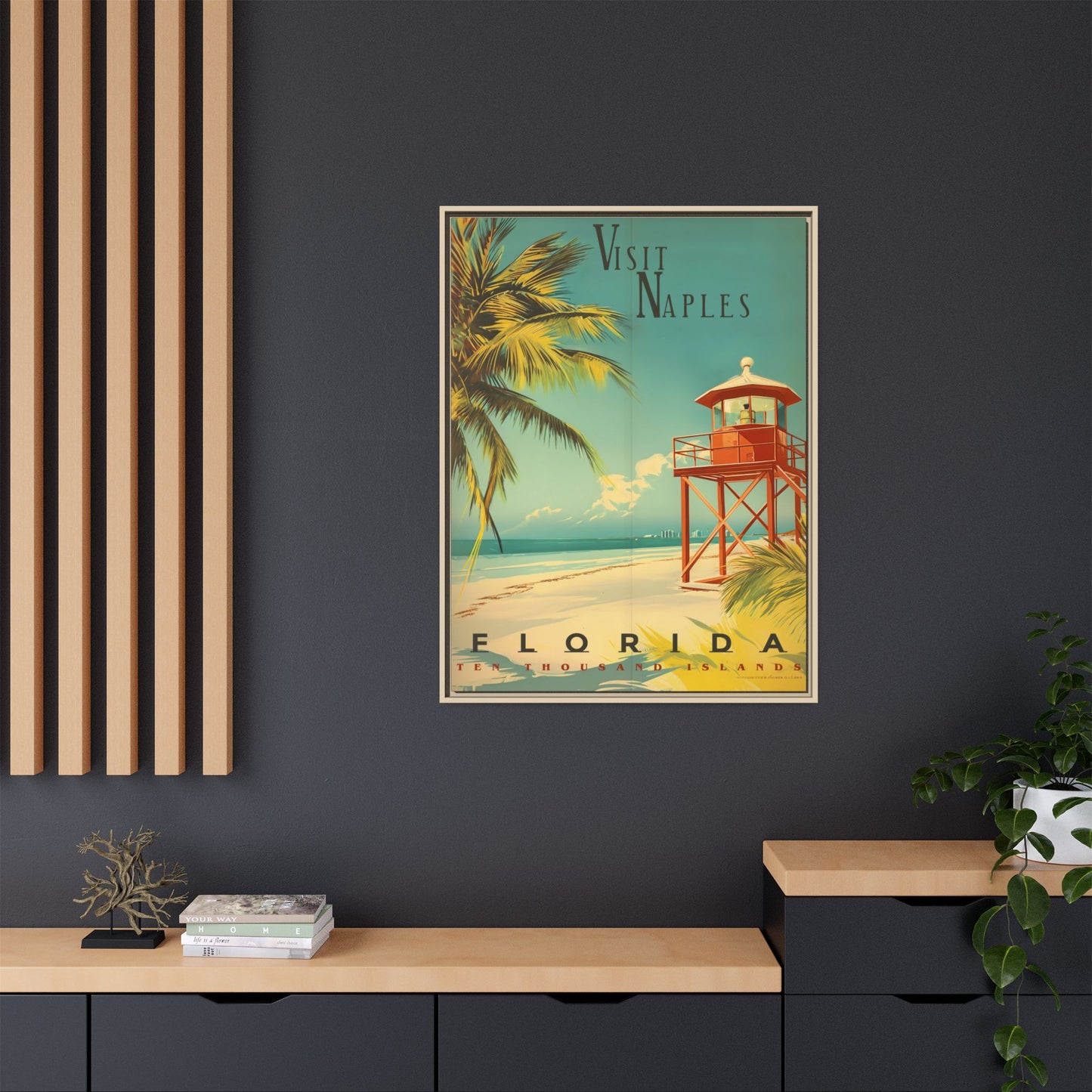 Naples Florida Vintage Beach Poster | Museum-Quality Fine Art Print