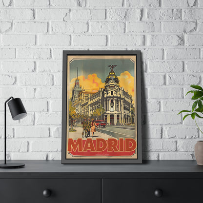Madrid Vintage Travel Poster — Framed Paper Poster