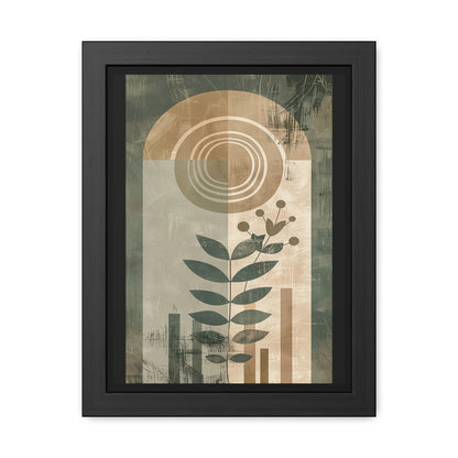 Modern Botanical Framed Poster | Minimalist Nature Wall Art Print, Contemporary Green Home Décor & Gift for Plant Lovers