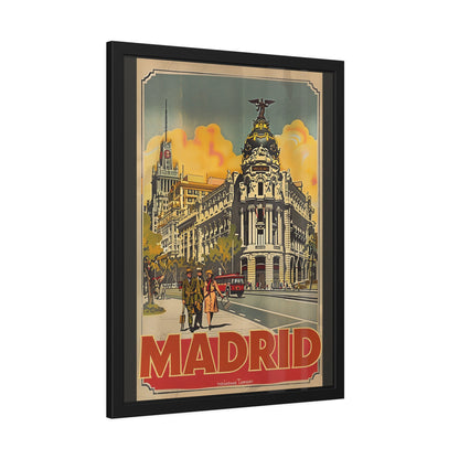 Madrid Vintage Travel Poster — Framed Paper Poster