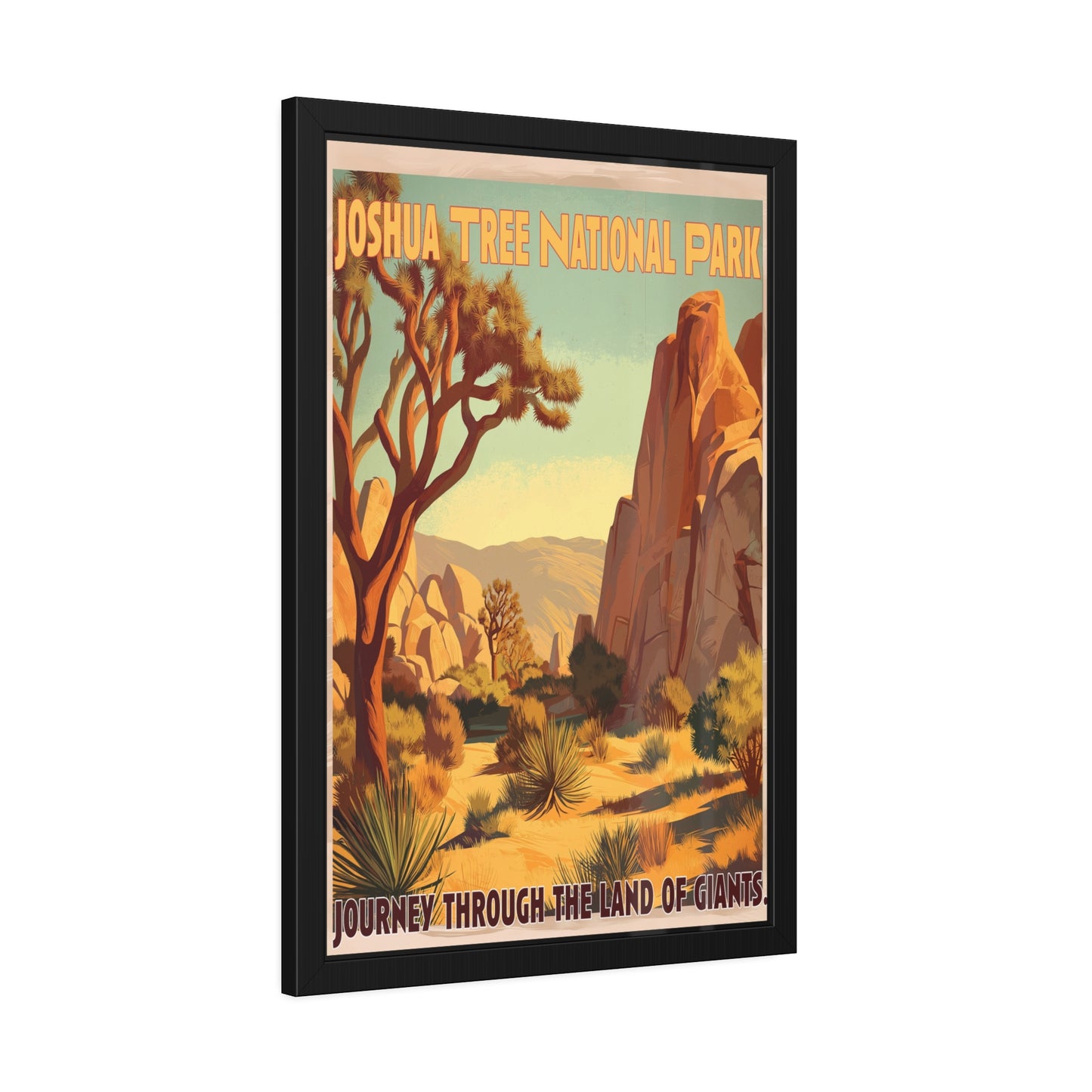 Framed Poster — Joshua Tree National Park Vintage Travel Print