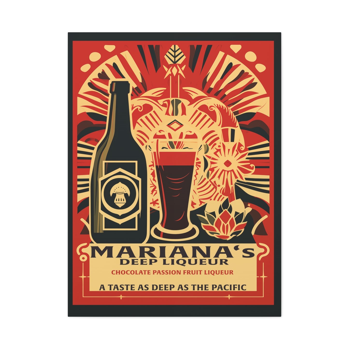"Mariana’s Deep Liqueur Chocolate Passionfruit Canvas" Matte Canvas, Stretched, 1.25"