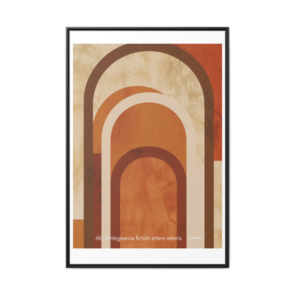 Abstract Arch Framed Canvas Wall Art — Mid-Century Modern Minimalist Decor | Vintageanna