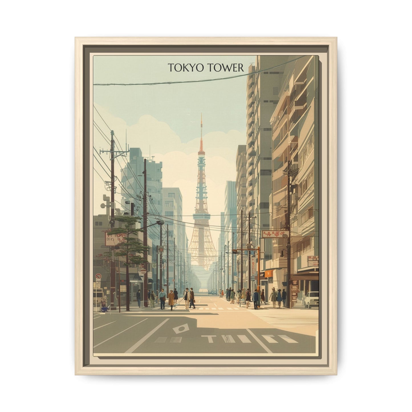 Tokyo Tower Vintage Travel Poster | Museum-Quality Fine Art Print