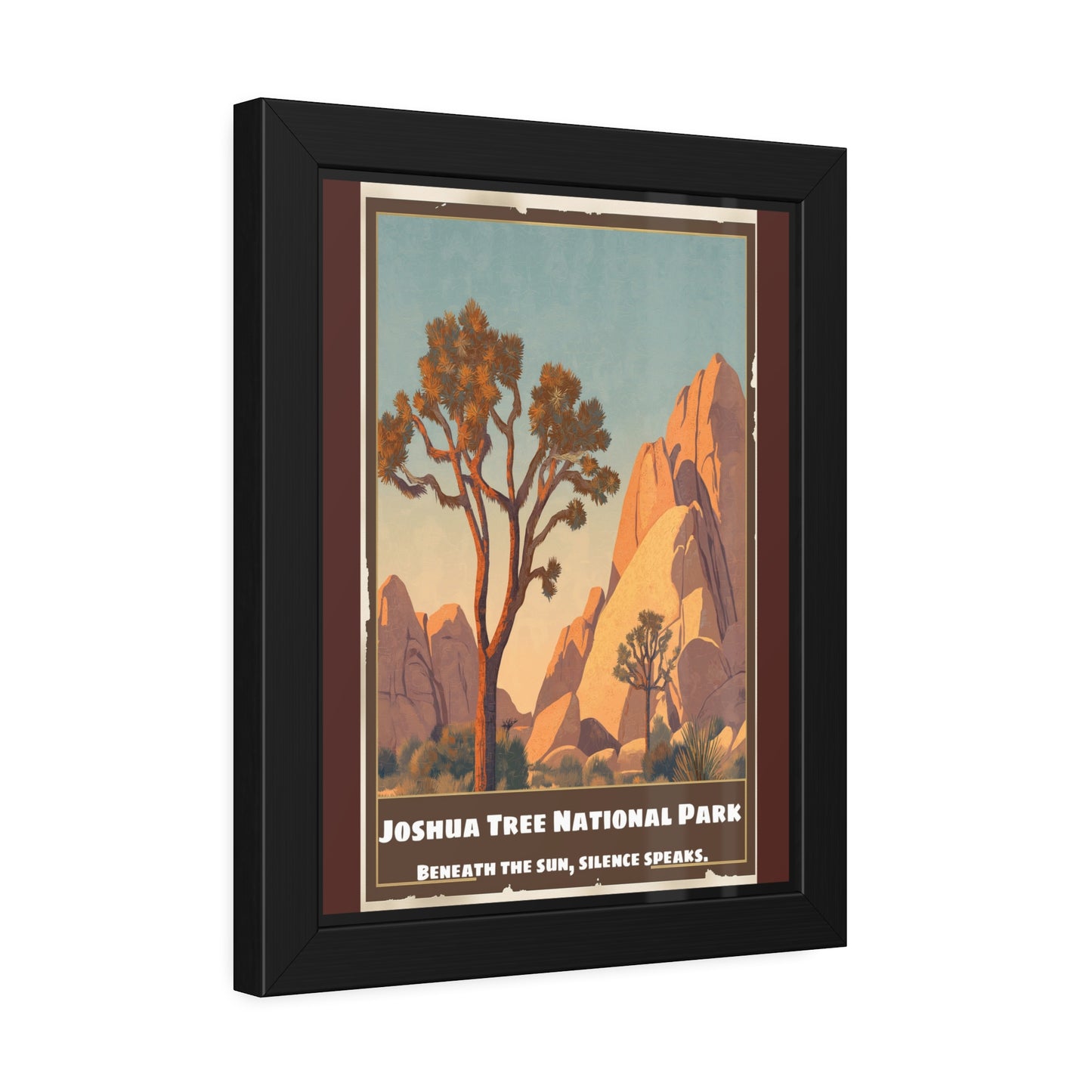Framed Poster — Joshua Tree National Park Vintage Travel Art