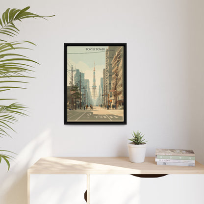 Tokyo Tower Vintage Travel Poster | Museum-Quality Fine Art Print